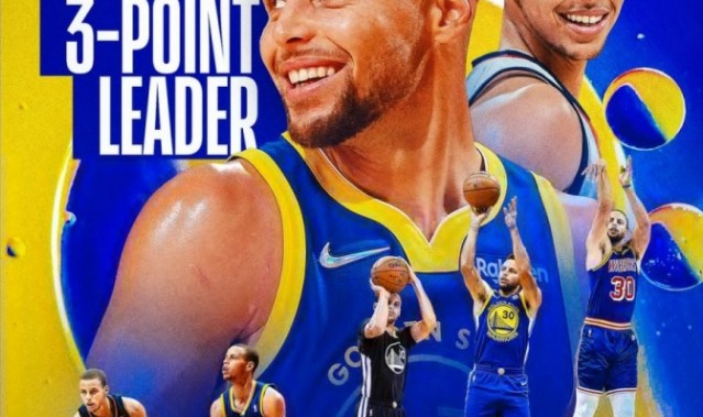  库里三分球命中数超越雷阿伦登顶历史  